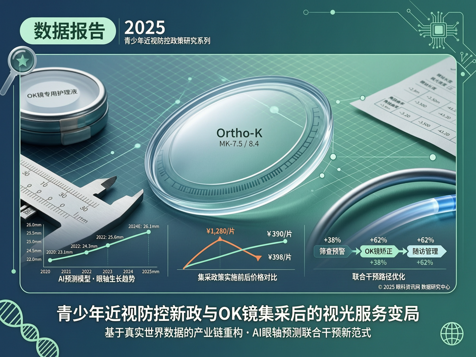 数据报告 | 2025年青少年近视防控新政与OK镜集采后的视光服务变局:基于真实世界数据的产业链重构