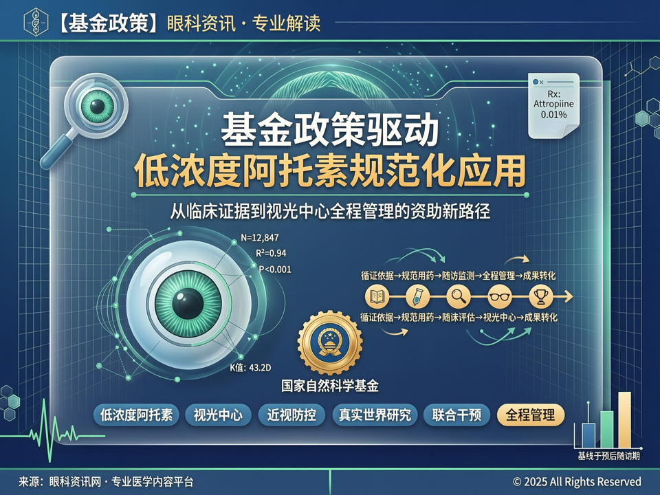 基金政策驱动低浓度阿托品规范化应用:从临床证据到视光中心全程管理的资助新路径