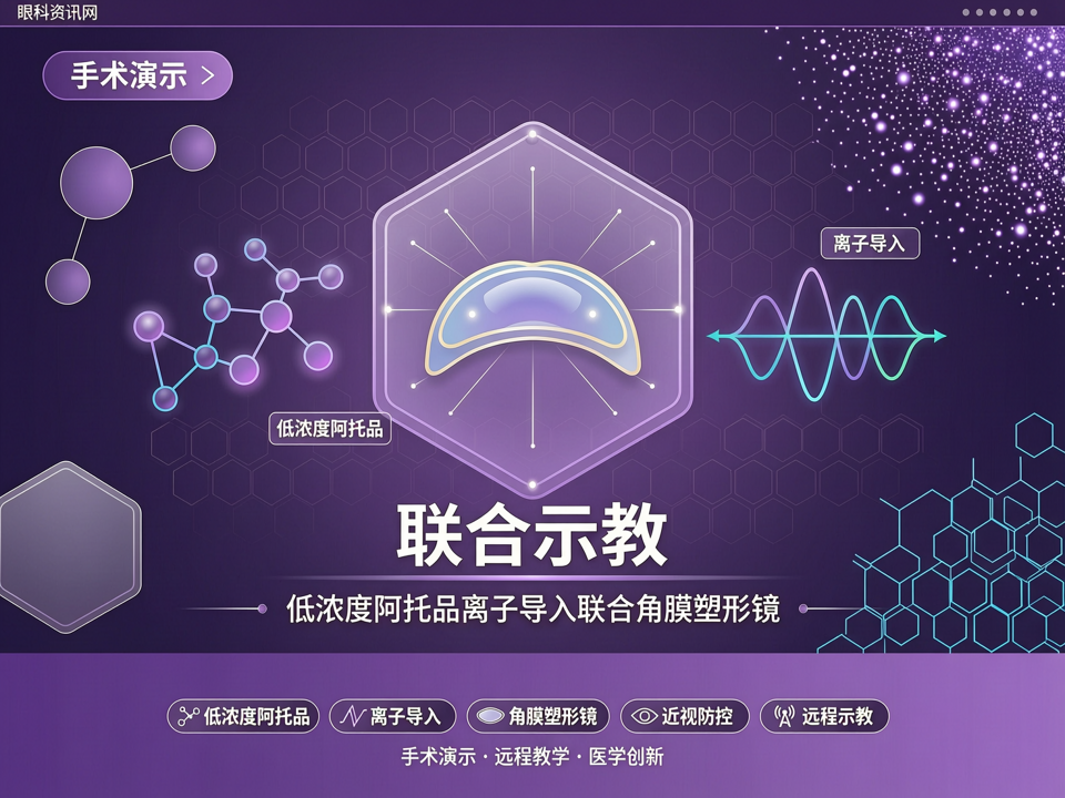 手术演示聚焦低浓度阿托品离子导入联合角膜塑形镜:从药物递送创新到近视防控的协同示教