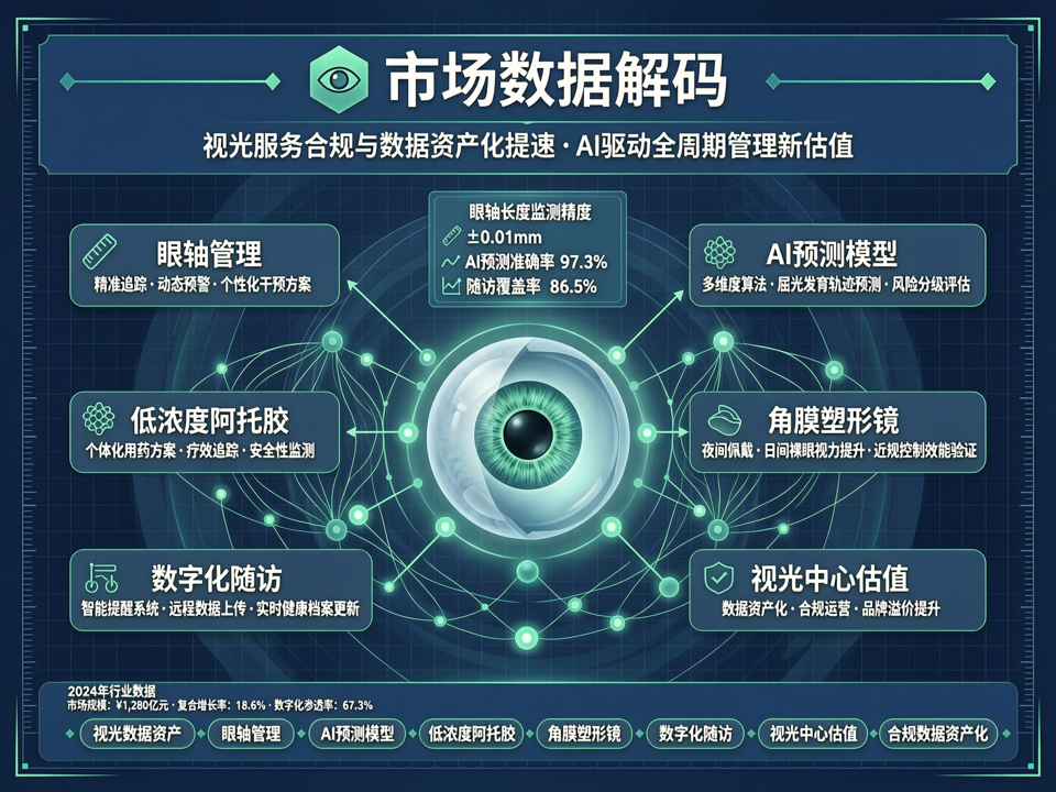 市场数据解码:视光服务合规与数据资产化提速,AI眼轴模型驱动全周期管理新估值