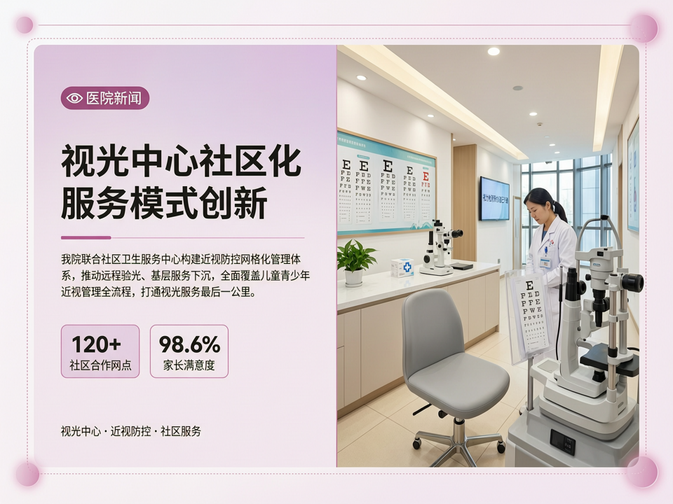 视光中心社区化服务模式创新:我院联合社区卫生中心构建近视防控网格化管理体系
