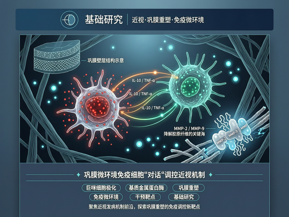 巩膜微环境免疫细胞“对话”调控近视:从巨噬细胞极化到基质金属蛋白酶的新靶点