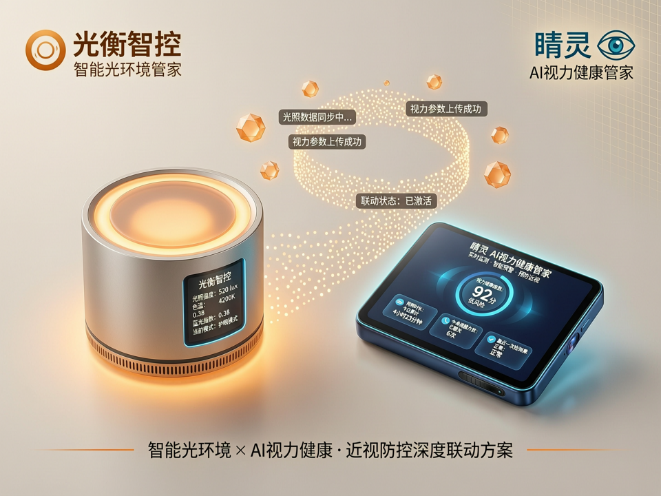 智能光环境管家“光衡智控”与AI视力健康管家“睛灵”联动方案深度评测