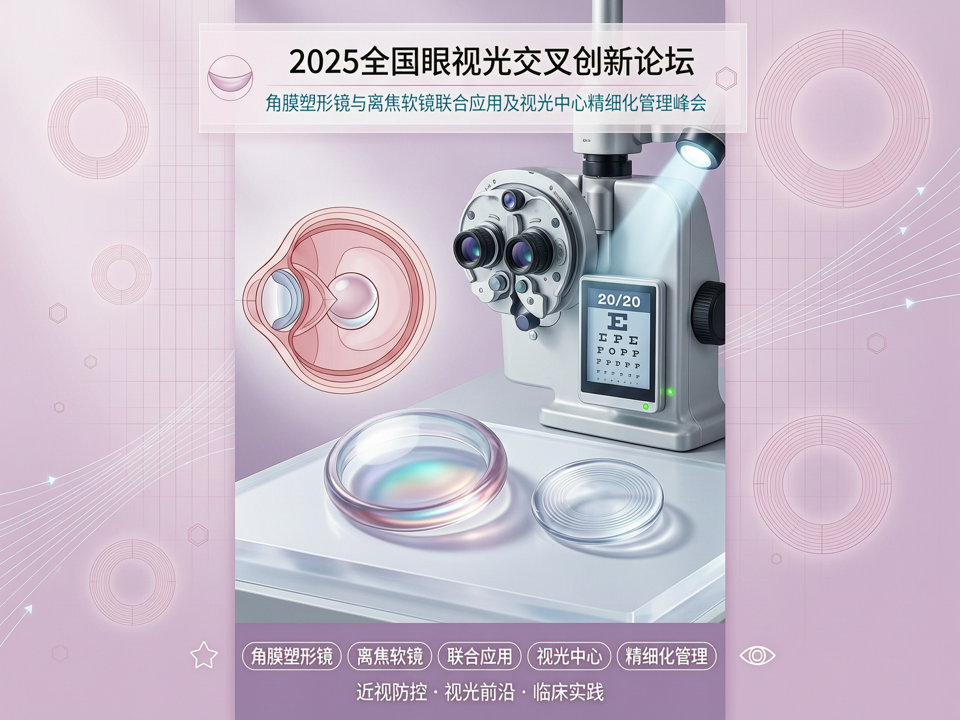2025全国眼视光交叉创新论坛:角膜塑形镜与离焦软镜联合应用及视光中心精细化管理峰会