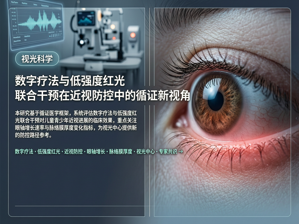视光科学:数字疗法与低强度红光联合干预在近视防控中的循证新视角